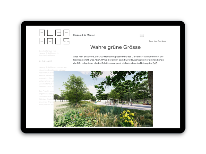 ALBA HAUS – Website